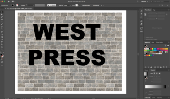 west press text with background